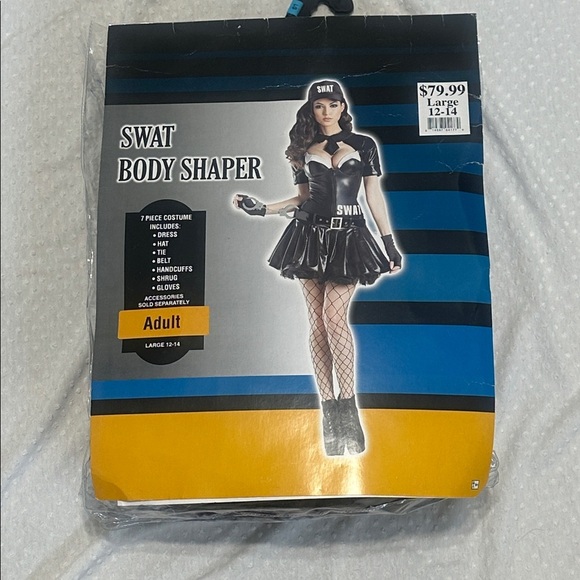 SWAT Police Body Shaper Halloween Costume Women's LARGE 12 14 - Picture 3 of 9